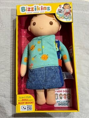 Bizzikins Max the Astronaut 2-in-1 Soft Activity Doll & Busy Book